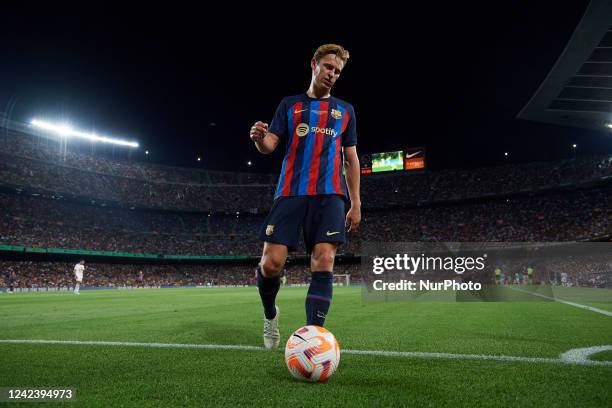 Frenkie de Jong of Barcelona during the Joan Gamper Trophy, friendly presentation match between FC Barcelona and Pumas UNAM at Spotify Camp Nou on...