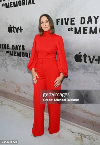 Vera Farmiga arrives at the premiere of the Apple TV+ limited series "Five Days at Memorial" held at the DGA Theater Complex on August 8, 2022 in Los...