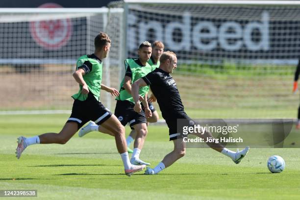 Sebastian Rode of Frankfurt during the Eintracht Frankfurt training session ahead of the UEFA Super Cup Final 2022 at Deutsche Bank Park on August 9,...