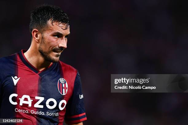 Nicola Sansone of Bologna FC looks on during the Coppa Italia football match between Bologna FC and Cosenza Calcio. Bologna FC won 1-0 over Cosenza...