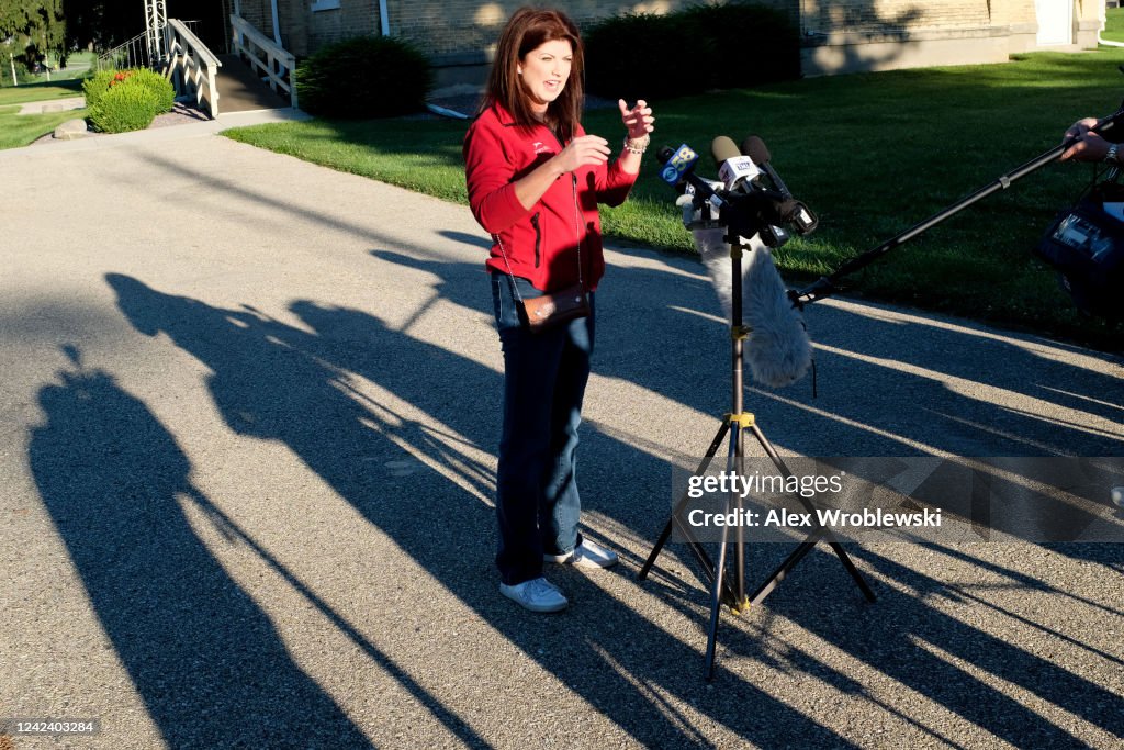 GOP Gubernatorial Candidate Rebecca Kleefisch Votes On Wisconsin Primary Day