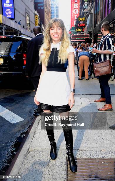 Jennette McCurdy is seen outside "Good Morning America" on August 9, 2022 in New York City.