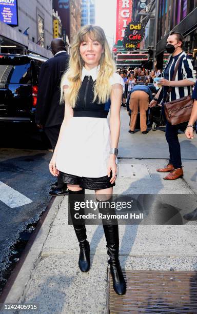 Actress Jennette McCurdy is seen outside "Good Morning America" on August 9, 2022 in New York City.