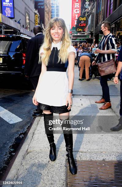 Jennette McCurdy is seen outside "Good Morning America" on August 9, 2022 in New York City.