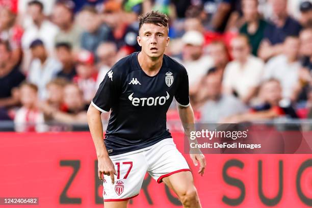 Aleksandr Golovin of AS Monaco looks on during the UEFA Champions League Third Qualifying Round Second Legmatch between PSV Eindhoven and AS Monaco...