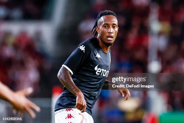 Gelson Martins of AS Monaco looks on during the UEFA Champions League Third Qualifying Round Second Legmatch between PSV Eindhoven and AS Monaco at...