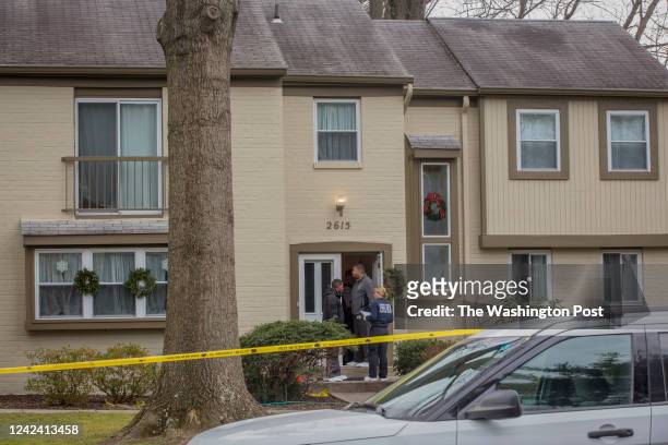 The home at 2615 Black Fir Court in Reston where two people were killed and a third wounded early Friday morning December 22, 2017. Early reports...