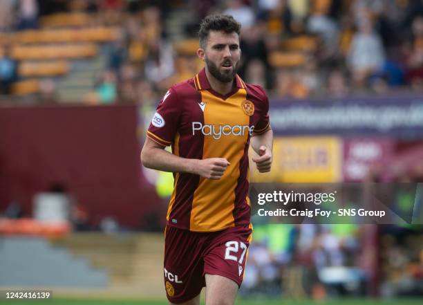 Sean Goss in action for Motherwell during a cinch Premiership match between Motherwell and St. Johnstone at Fir Park, on August 06 in Motherwell,...