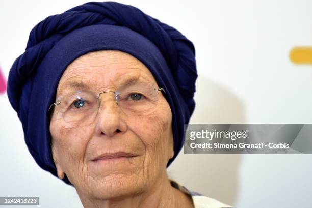 Emma Bonino attend the Press conference of the Democratic Party and + Europa on the agreement for the elections of 25 September, on August 10, 2022...