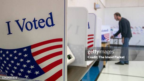 Columbia voting booths.