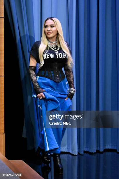 Episode 1697 -- Pictured: Singer Madonna arrives on Wednesday, August 10, 2022 --