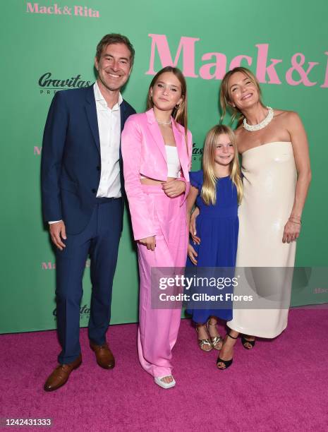 Mark Duplass, Molly Duplass, Ora Duplass and Katie Aselton at the Los Angeles premiere of "Mack & Rita" held at the Rooftop Terrace at NeueHouse...