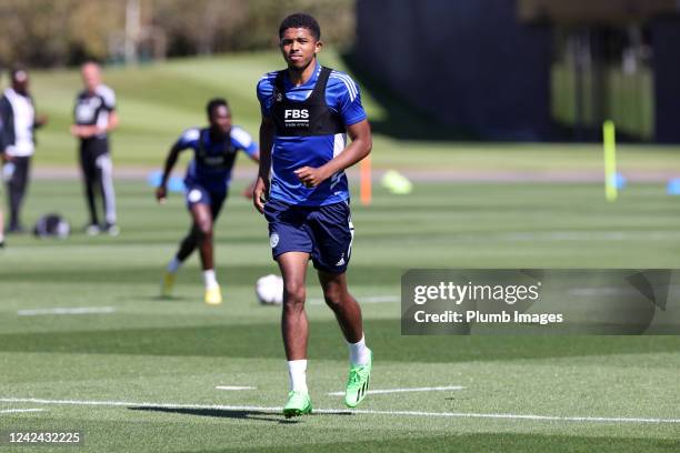 Wesley Fofana of Leicester City during the Leicester City training session at Leicester City Training Ground, Seagrave on August 10, 2022 in...