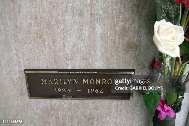 View is seen of Marilyn Monroe's crypt, 19 March 2007, in the Westwood Memorial Park in Los Angeles, California. Monroe, age 36 was found dead by her...