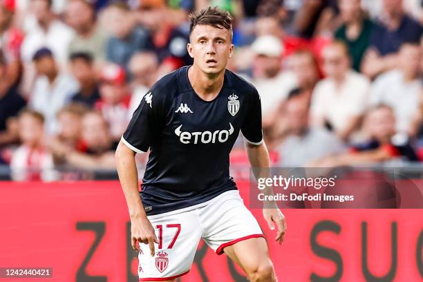 Aleksandr Golovin of AS Monaco looks on during the UEFA Champions League Third Qualifying Round Second Legmatch between PSV Eindhoven and AS Monaco...