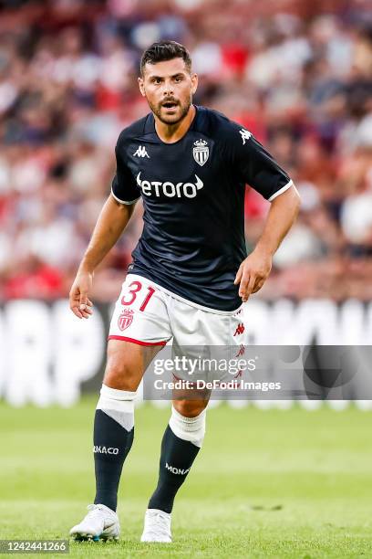 Kevin Volland of AS Monaco looks on during the UEFA Champions League Third Qualifying Round Second Legmatch between PSV Eindhoven and AS Monaco at...