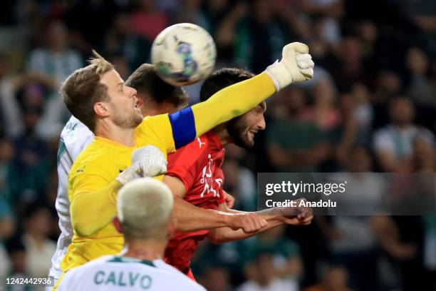 Benjamin Buchel of Vaduz in action during the UEFA Europa Conference League 3rd qualifying round 2nd leg soccer match between Konyaspor and Vaduz in...