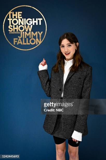 Episode 1698 -- Pictured: Actress Natalia Dyer poses backstage on Thursday, August 11, 2022 --