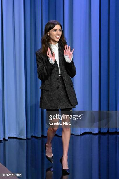 Episode 1698 -- Pictured: Actress Natalia Dyer arrives on Thursday, August 11, 2022 --