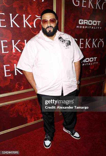 Khaled attends the Gekko Miami restaurant grand opening celebration on August 11, 2022 in Miami, Florida.