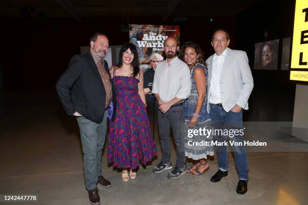 Josh Braun, Alexis Martin Woodall, Andrew Rossi, Stacy Reiss and Dan Braun at the reception to celebrate "The Warhol Diaries" four Emmy nominations...