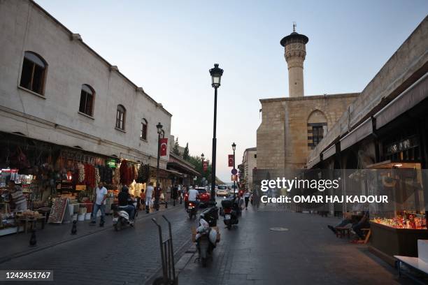 Picture shows the historical district of the southeastern Turkish city of Gaziantep, where many Syrian refugees reside, on August 11, 2022.