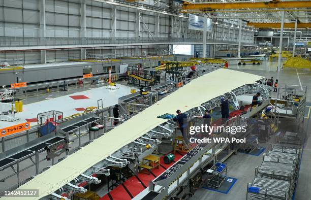 Wing Manufacturing Process Airbus Wing Production In Broughton Photos and Premium High Res ...