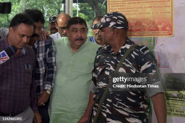 Arrested TMC's Birbhum District President Anubrata Mondal taken to the Command Hospital for a check-up after he complained of a breathing problem on...