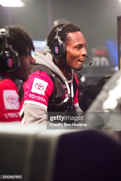 Lavish of Blazer5 Gaming looks on during the game against Mavs Gaming during the 2022 NBA 2K League The Ticket Tournament on August 12, 2022 at the...