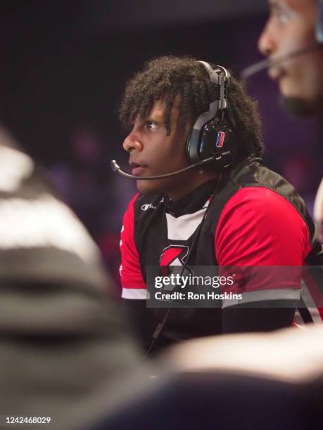 Randomz of Blazer5 Gaming looks on during the game against Mavs Gaming during the 2022 NBA 2K League The Ticket Tournament on August 12, 2022 at the...