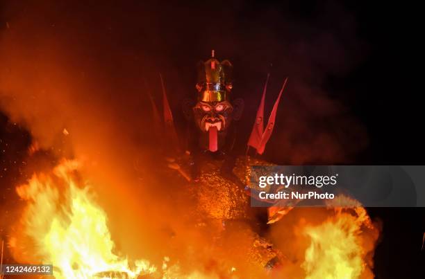 Chinesecelebrating Hungry Ghost Festival, also called Chit Ngiat Pan, in Bangka Belitung, Indonesia, on August 12, 2022.This tradition is celebrated...