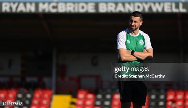 Derry , United Kingdom - 12 August 2022; Neil Farrugia of Shamrock Rovers before the SSE Airtricity League Premier Division match between Derry City...