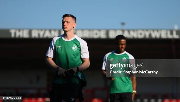 Derry , United Kingdom - 12 August 2022; Andy Lyons of Shamrock Rovers before the SSE Airtricity League Premier Division match between Derry City and...