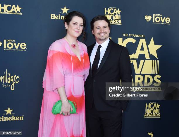 Melanie Lynskey and Jason Ritter at the 2nd Annual HCA TV Awards - Broadcast & Cable held at the Beverly Hilton International Terrace on August 13,...