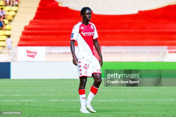 Soungoutou MAGASSA during the Ligue 1 Uber Eats match between Monaco and Rennes at Stade Louis II on August 13, 2022 in Monaco, Monaco. - Photo by...