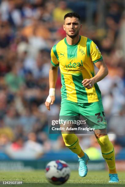 Okay Yokuslu of West Bromwich Albion during the Sky Bet Championship between Blackburn Rovers and West Bromwich Albion at Ewood Park on August 14,...