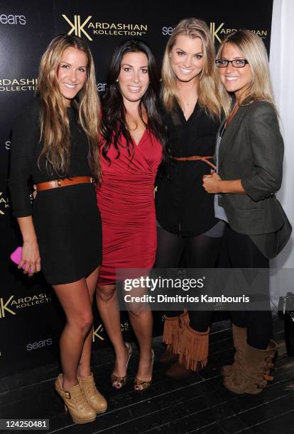 Yasmine Afshar, Jessica Meisels, Lindsay Hubbard and Taryn Deane attend the Kardashian Kollection launch event on September 6, 2011 in New York City.