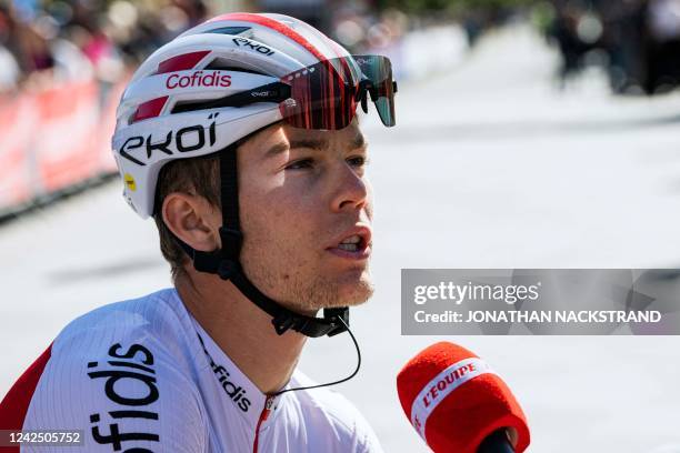 French rider Axel Zingle of team Cofidis is pictured prior to the 159,1 km fourth and final stage of the Arctic Race of Norway between Trondheim and...