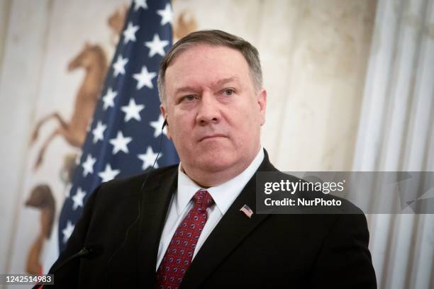 Mike Pompeo in Warsaw, Poland on February 12, 2019