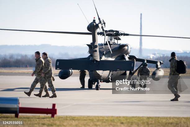 Air Force Sikorsky UH-60 Black Hawk landed at Rzeszow-Jasionka Airport in Poland on 13 February 2022