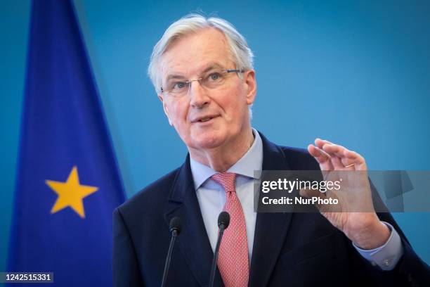 Michel Barnier in Warsaw, Poland on March 29, 2019