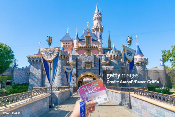 General views of Sleeping Beauty Castle at Disneyland on August 14, 2022 in Anaheim, California.