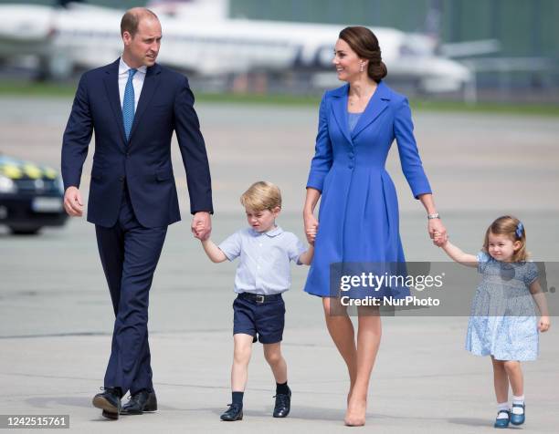 Prince William, Duke of Cambridge and Catherine Duchess of Cambridge with their chlidren in Warsaw, Poland on July 19, 2017