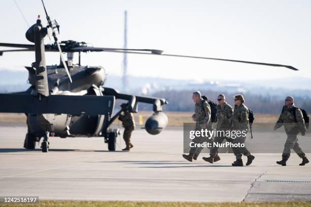 Air Force Sikorsky UH-60 Black Hawk landed at Rzeszow-Jasionka Airport in Poland on 13 February 2022