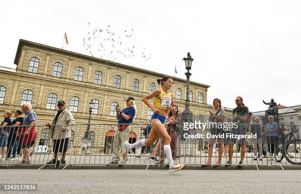 Bavaria , Germany - 15 August 2022; Tetyana Gamera of Ukraine competing in the Women's Marathon during day 5 of the European Championships 2022 at...