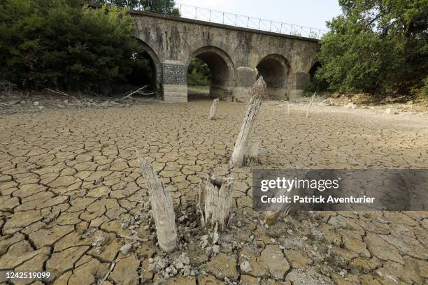 The drought has transformed the Gardon River into a Saharan reg on August 13, 2022 in Anduze, France.The World Meteorological Organization announced...