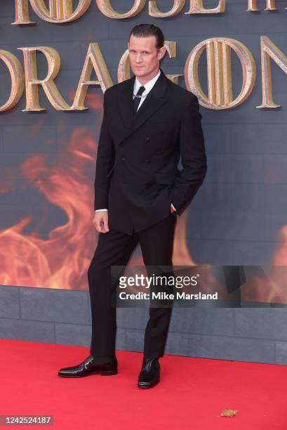 Matt Smith attends the "House Of The Dragon" Sky Group Premiere at Leicester Square on August 15, 2022 in London, England.