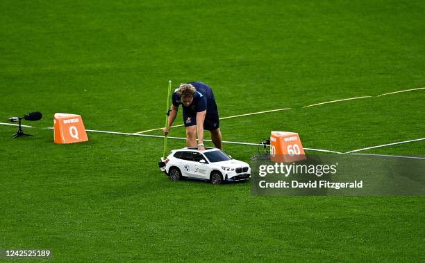 Bavaria , Germany - 15 August 2022; A remote controlled car brings the discus back to the start post during day 5 of the European Championships 2022...