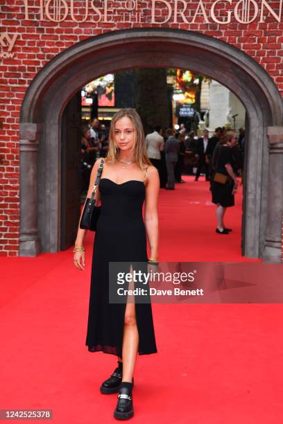 Lady Amelia Windsor attends the Sky Group Premiere of "House Of The Dragon" in Leicester Square on August 15, 2022 in London, England.
