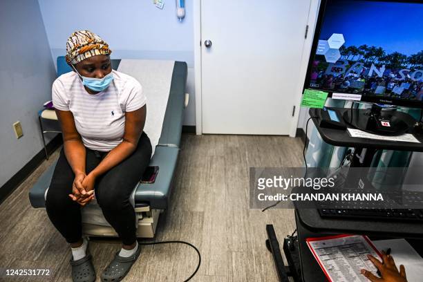 Woman, who chose to remain anonymous, waits for an abortion consultation at a Planned Parenthood Abortion Clinic in Jacksonville, Florida, on July...